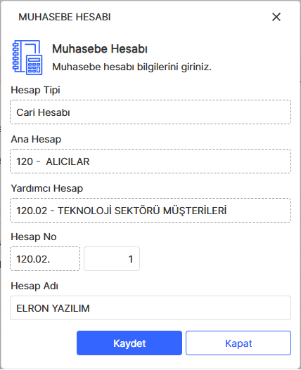 Cariyi Özel Muhasebe Hesabına Bağlama