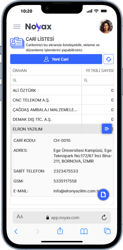 Mobil Listeleme İşlevleri