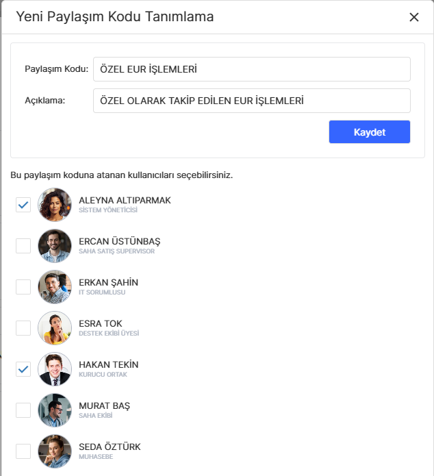Paylaşım Kodu Ekleme