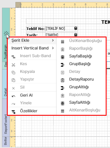 Tasarım Band Alanı